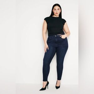 Good American Always Fits Good Legs Blue224 Dark Wash Plus Size Jeans Size 14-18